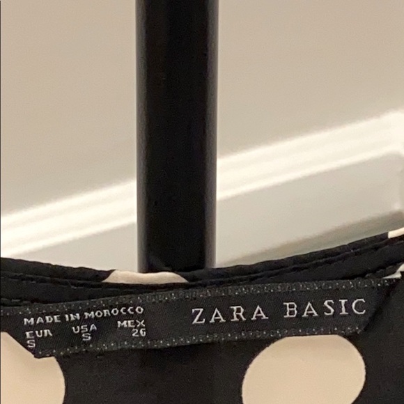 SOLD Zara Basic Polka Dot Long Sleeve Blouse💕 - Picture 3 of 4